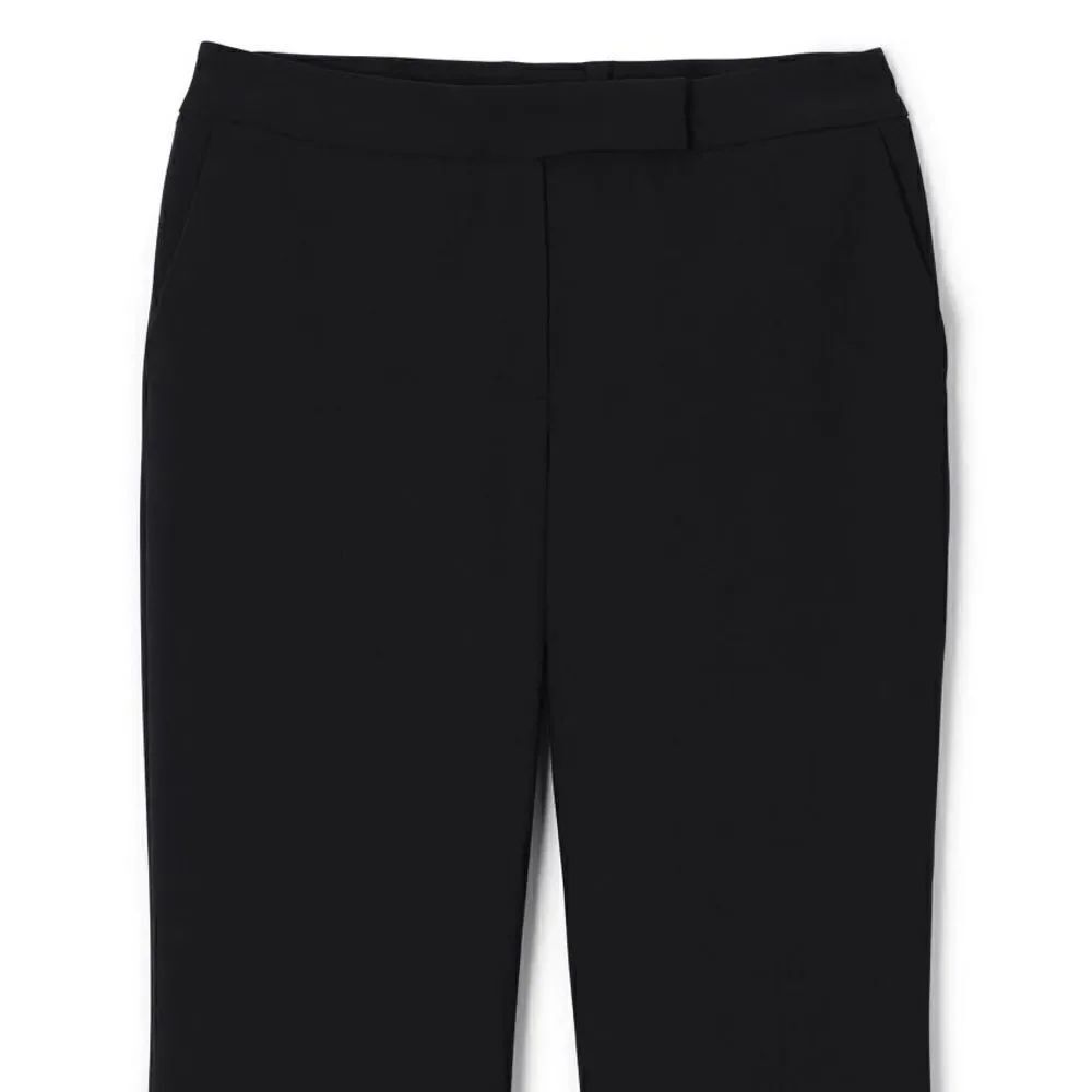 Lands’ End 12 Mid Rise Black Wide Leg Dress Pants